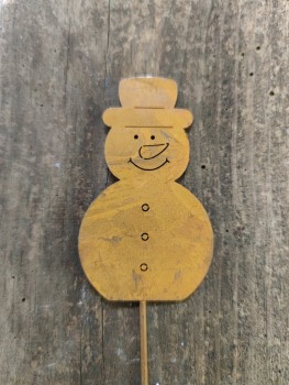 Dekostecker Rost "Schneemann"